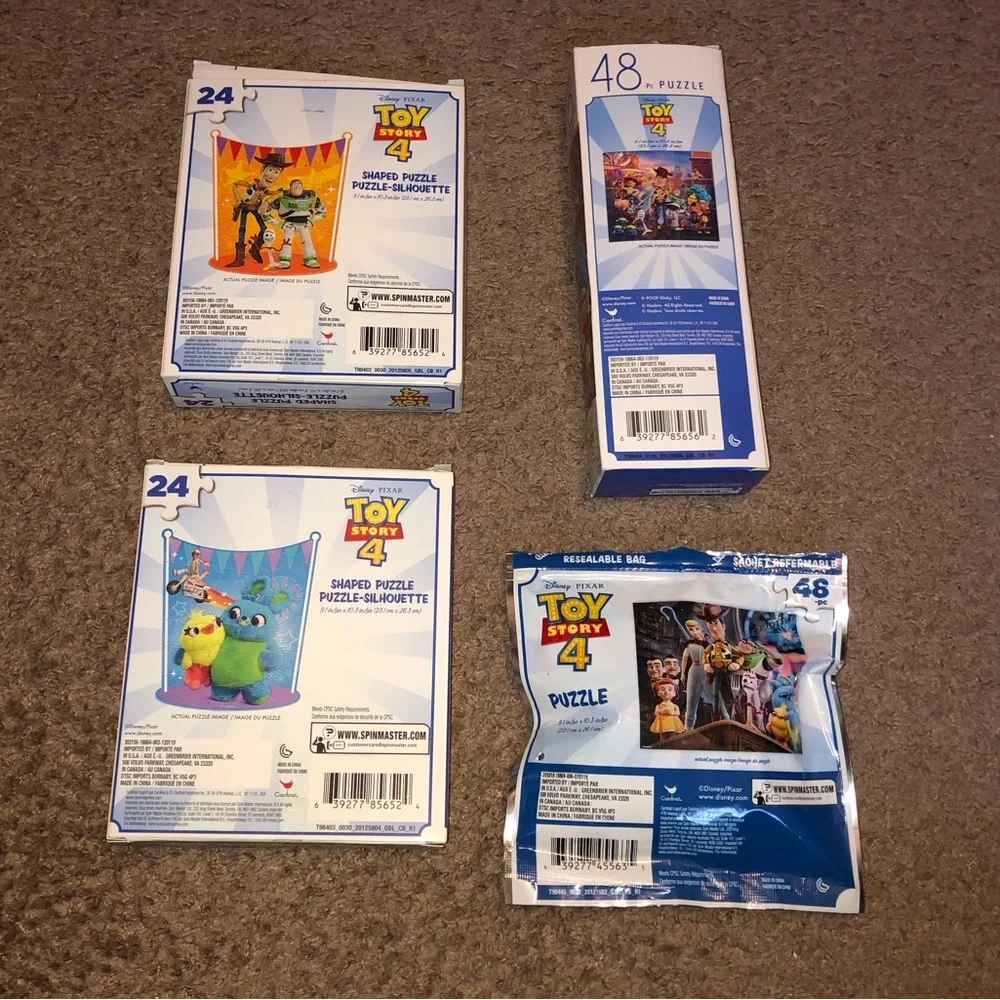 Disney Toy Story 4 Puzzle Lot, Includes 4 puzzles - all pieces included